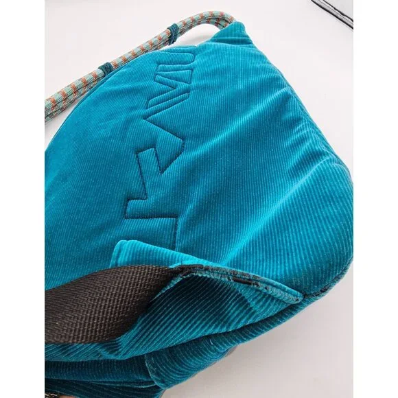 Kavu Women's Rope Cord- Artic Teal Corduroy Sling Backpack Adjustable Strap 2927 - Picture 8 of 14